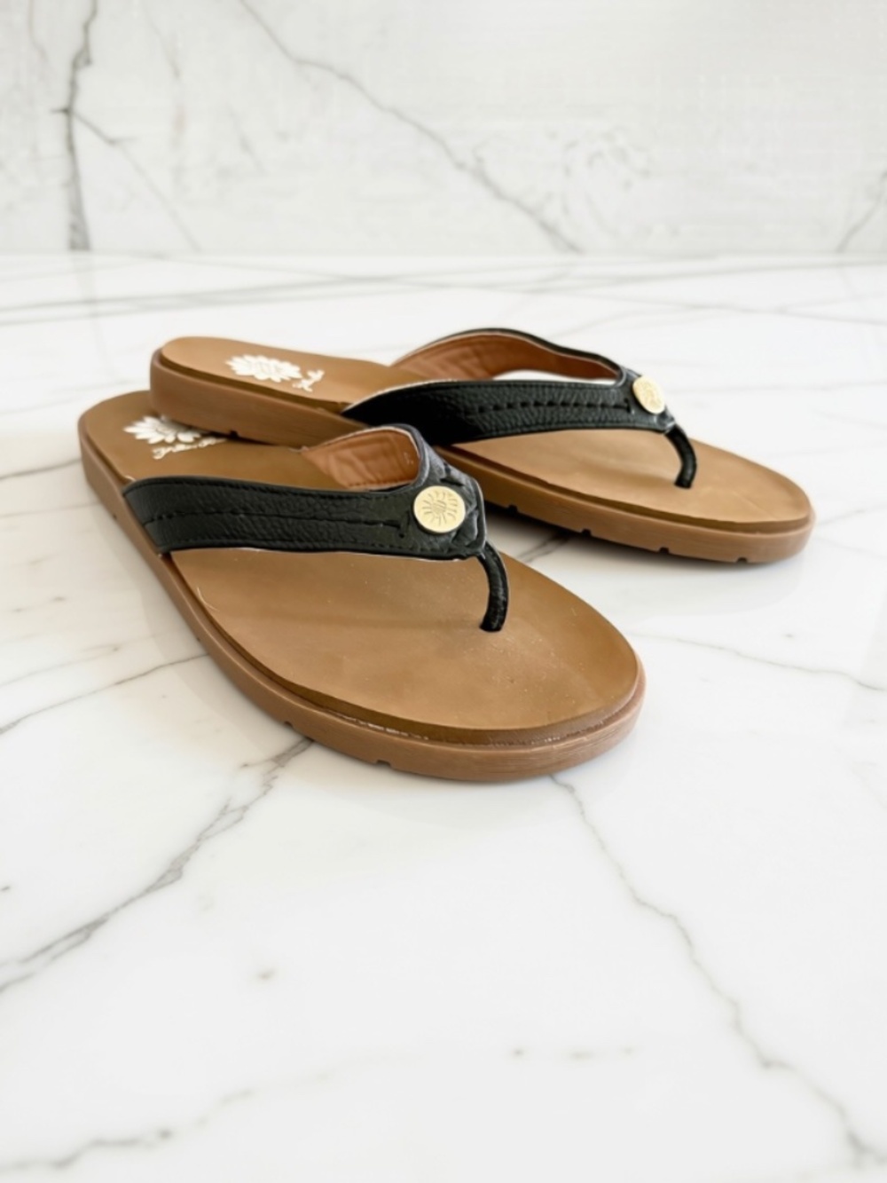 Yellow Box Flip Flops